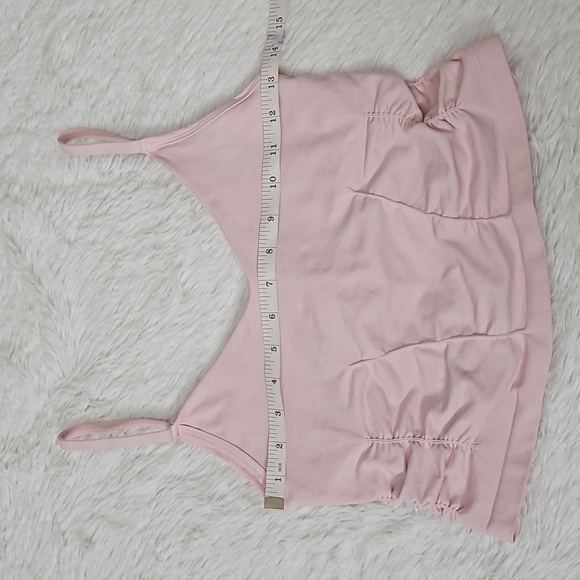 39. Free People Good Karma Ruched Crop Tank Light pink - Picture 6 of 12